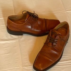 ECCO ECCO Men's Melbourne Cap Toe Oxford Leather dress shoe chestnut brown wing